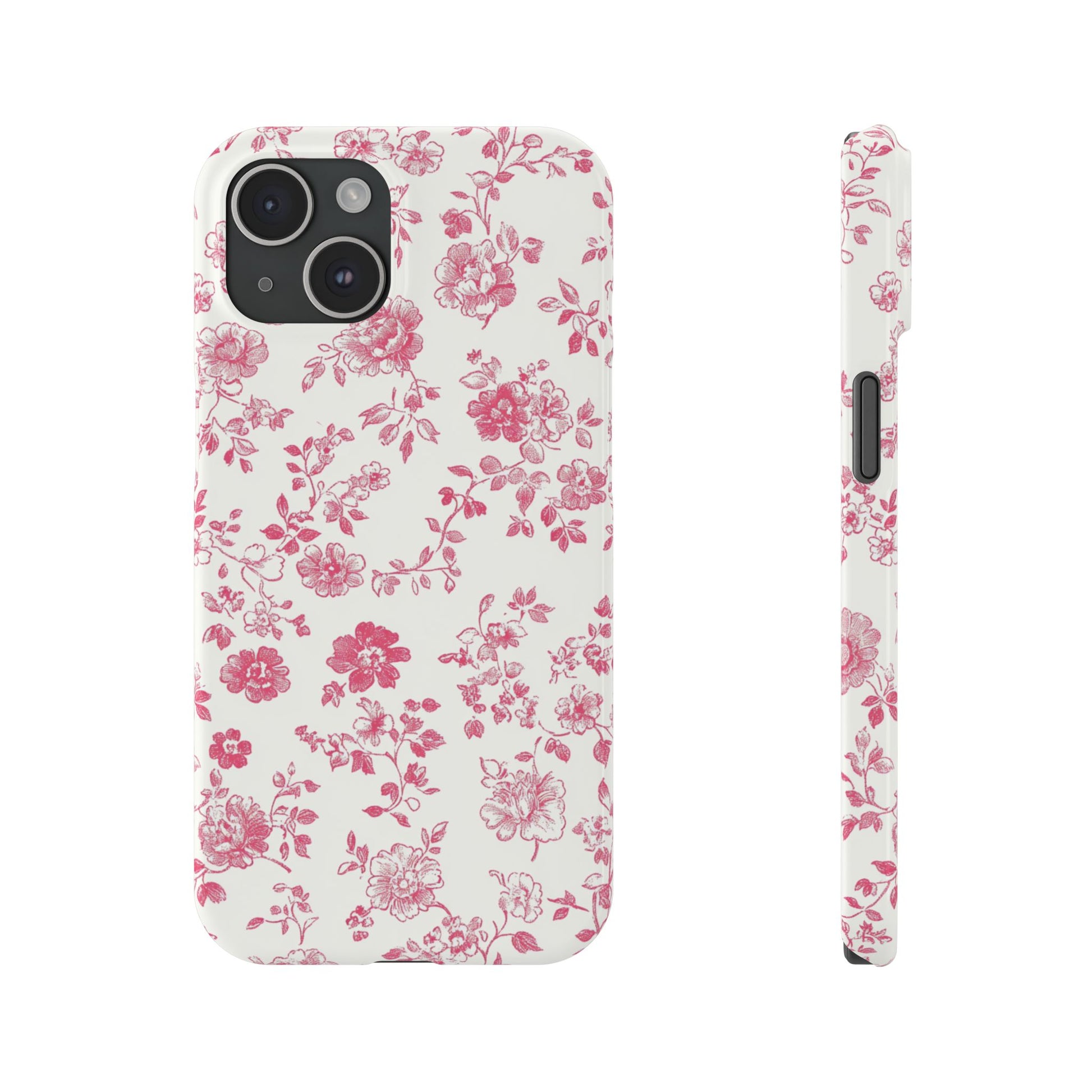 Elegant Blossoms: Pink Floral iPhone/Android Phone Case ECHOMESTORE Elegant Blossoms: Pink Floral iPhone/Android Phone Case ECHOMESTORE