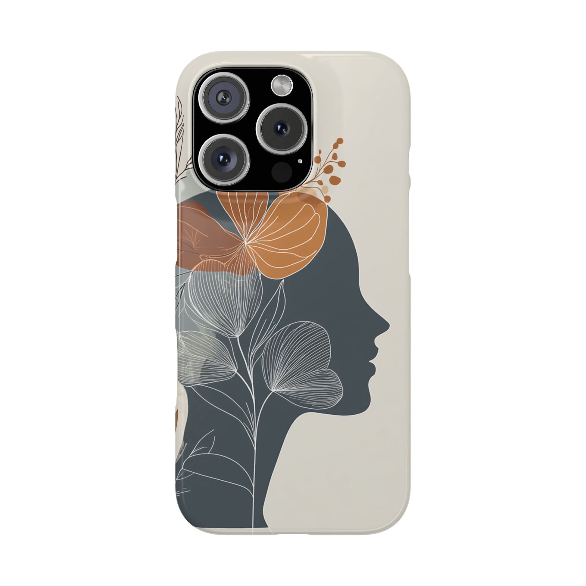 Elegant Silhouette Floral - iPhone Phone Case ECHOMESTORE Elegant Silhouette Floral - iPhone Phone Case ECHOMESTORE